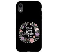 Carcasa para iPhone XR Heal Grow Manifest Flow Mentalidad de Bienestar Espiritual