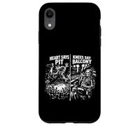 Carcasa para iPhone XR Heart Says Pit Knees Say Balcony Festival de música Heavy Metal