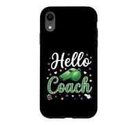 Carcasa para iPhone XR Hello Coach Silbato Plaid Sports Mentor Design