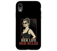 Carcasa para iPhone XR Her Life Her Rules Cita Independiente Pin Up Girl