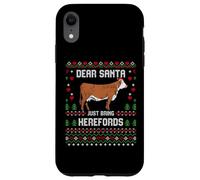 Carcasa para iPhone XR Hereford - Suéter Feo de Navidad para Ganado, diseño de Vaca