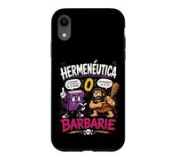 Carcasa para iPhone XR Hermenéutica o Barbarie Humor Filosófico Divertido