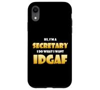 Carcasa para iPhone XR Hi I'm a Secretary Idgaf Funny Office Warehouse Secretaries