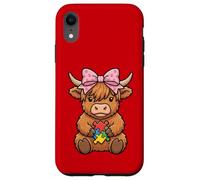 Carcasa para iPhone XR Highland Cow Autismo Puzzle Concientización Enseñar Niños Niñas