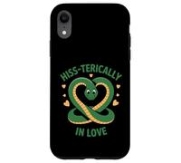 Carcasa para iPhone XR Hiss-terically In Love Cute Snake Heart Juego de Palabras Amante de Reptiles