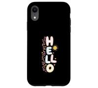 Carcasa para iPhone XR Hola, Lindo Saludo Kawaii Pastel Happy Doodle