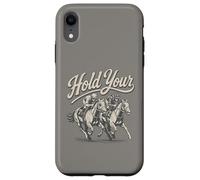 Carcasa para iPhone XR Hold Your Horses Divertido Jinete Ecuestre de Carreras de Caballos