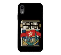 Carcasa para iPhone XR Hong Kong Bandera Skyline Vintage Travel Art