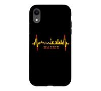 Carcasa para iPhone XR Horizonte de Madrid Skyline Latido Pulso Bandera Amo Madrid