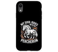 Carcasa para iPhone XR Horse Percheron Mi Alma Monta con mi Percheron