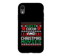 Carcasa para iPhone XR Hot Cocoa and Christmas Movies Ugly Sweater Winter Art