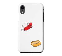 Carcasa para iPhone XR Hot Dog Saltando En Bun Retro Summer BBQ Grill 4 de Julio