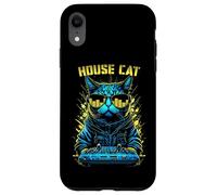 Carcasa para iPhone XR House Cat DJ Rave EDM Music Deejay Equalizer Gafas de Sol