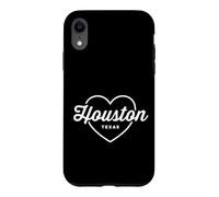 Carcasa para iPhone XR Houston Texas Love Heart Retro Script Travel America Dark