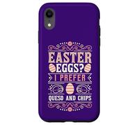 Carcasa para iPhone XR Huevos de Pascua I Prefer Queso and Chips Funny Easter