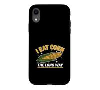 Carcasa para iPhone XR Humor Adulto Divertido I Eat Corn The Long Way