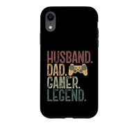 Carcasa para iPhone XR Husband Dad Gamer Legend Funny Gaming Dad Retro
