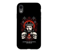 Carcasa para iPhone XR I Am The Way John 14:6 Diseño de Calavera gótica de Jesús Cristiano