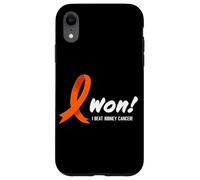 Carcasa para iPhone XR I Beat Kidney Cancer. I Won! Orange Ribbon For Survivors