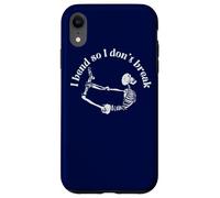 Carcasa para iPhone XR I Bend so I Don't Break Yoga Meditación Esqueleto Espiritual