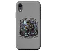 Carcasa para iPhone XR I Bury Things Frog Gardener Dark Humor Shovel