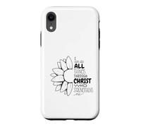 Carcasa para iPhone XR I Can Do All Things Through Christ Sunflower