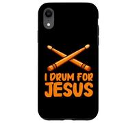 Carcasa para iPhone XR I Drum For Jesus Christian Church Baterista Niño Jesús Creyente
