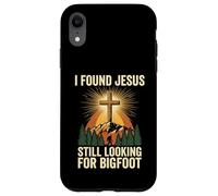 Carcasa para iPhone XR I Found Jesus Still Looking For Bigfoot Cristo Cruz Dios Rey