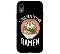 Carcasa para iPhone XR I Just Really Love Ramen Sparrow Noodles Bowl Cup Sopa Japón