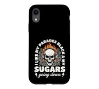 Carcasa para iPhone XR I Like My Parades Black and My Sugars Going Down EMO Goth