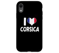 Carcasa para iPhone XR I Love Corsica Francia Bandera Corazón Orgullo Córcega