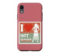 Carcasa para iPhone XR I Love Hot Moms Boho - Camiseta para Hombre y Mujer, diseño con Texto Divertido