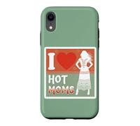 Carcasa para iPhone XR I Love Hot Moms Boho - Camiseta para Hombre y Mujer, diseño con Texto Divertido