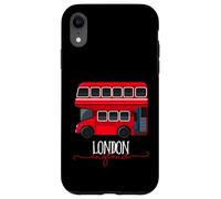 Carcasa para iPhone XR I Love London, Cool London UK Red Bus Illustration Graphic