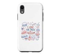 Carcasa para iPhone XR I Love The Taste of Freedom Vintage American Foods Gráfico