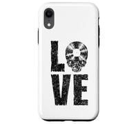 Carcasa para iPhone XR I Love Vinyl Old School Coleccionista de Discos de Calavera gótica