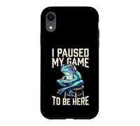 Carcasa para iPhone XR I Paused My Game To Be Here Funny Gamer Frog para Niños Adultos