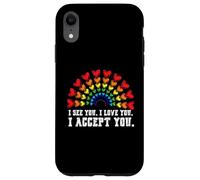 Carcasa para iPhone XR I See I Love You I Accept You LGBTQ Ally Gay Pride