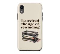 Carcasa para iPhone XR I Survived The Age of Rewinding: Funny Retro Cassette Humor