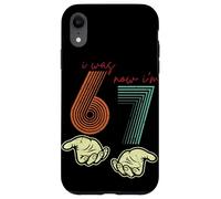 Carcasa para iPhone XR I Was 6 Now I'm 7 Funny 7th Birthday Retro Hands Meme Girls