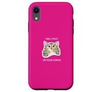 Carcasa para iPhone XR I Will Feast on Your cadáver Lindo Gato Gatito Divertido Humor Oscuro
