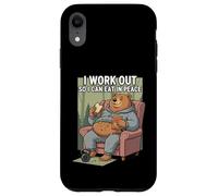 Carcasa para iPhone XR I Work out So I Can Eat In Peace Funny Gym Motivación Cita