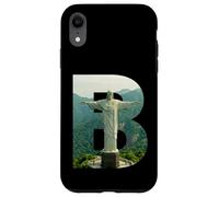 Carcasa para iPhone XR Iconic Brasil Paisaje Cristo Redentor Letra B
