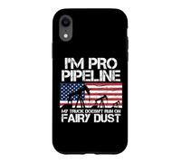 Carcasa para iPhone XR I'm Pro Pipeline Trucker Petróleo Gas Pipeliner Bandera Americana