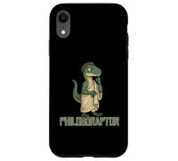 Carcasa para iPhone XR Impresión humorística de Philosoraptor Logic Thinker Dinosaur Meme