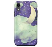 Carcasa para iPhone XR In My Fantasy Era Witchy Green Sage Purple Moon Phases Stars