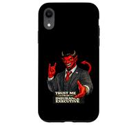 Carcasa para iPhone XR Insurance Devil | Protesta Humor Satanás Mal Codicia Corporativa