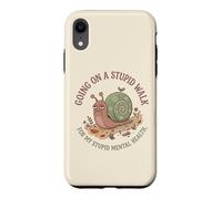 Carcasa para iPhone XR IR de Paseo estúpido para mi Tonto Caracol de Salud Mental Cerebral 4