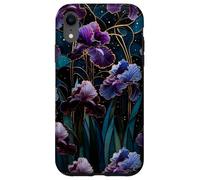 Carcasa para iPhone XR Iris Morado Art Nouveau Gótico Floral Estética Mística Luz