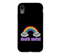 Carcasa para iPhone XR Ironic Death Metal Rainbow Diciendo Sarcástico